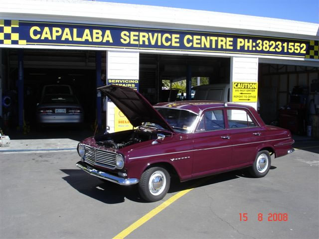 Capalaba Service Centre exterior with classic car